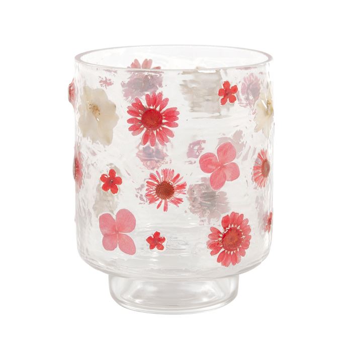 Sfeerlicht met droog bloemen rood-wit