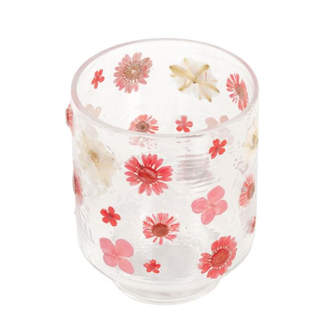 Sfeerlicht met droog bloemen rood-wit