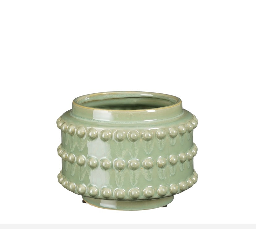 Bloempot Mica licht groen