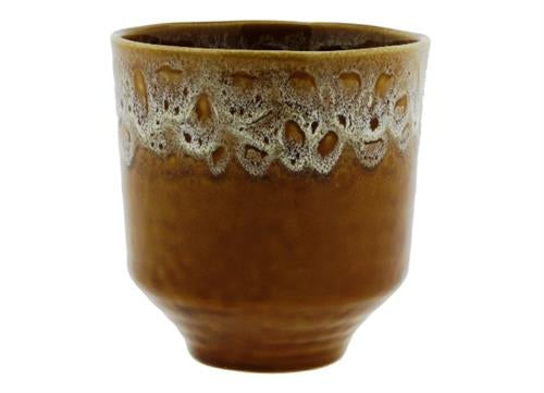 Bloempot Otis oker vintage look M