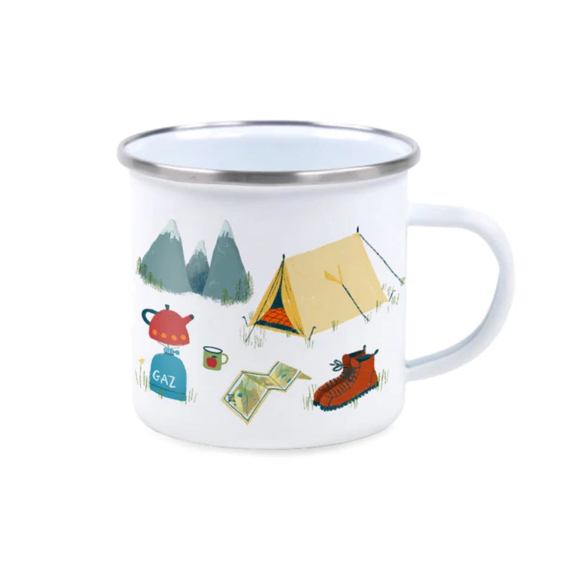 Emaille mok illu-ster wanderlust