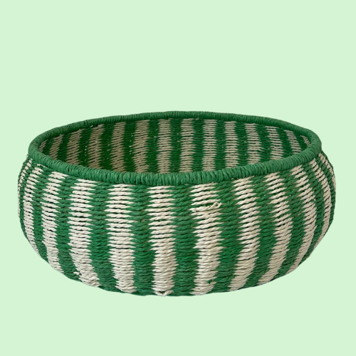 Rieten mand groen wit