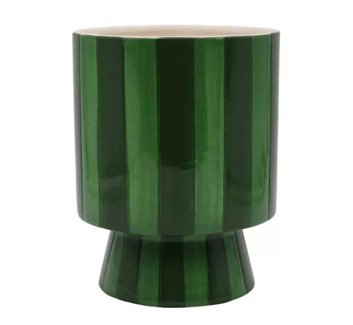 Bloempot streep groen