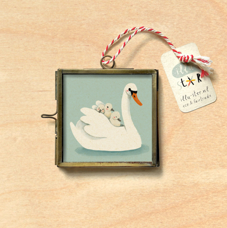 Mini lijstje met print zwaan Illu-ster