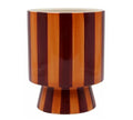 Bloempot streep donker rood/oranje
