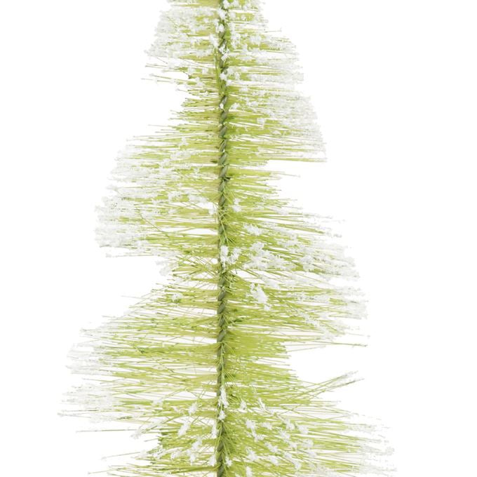 Kerstboom licht groen met sneeuw