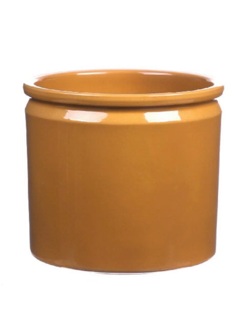 Bloempot okergeel
