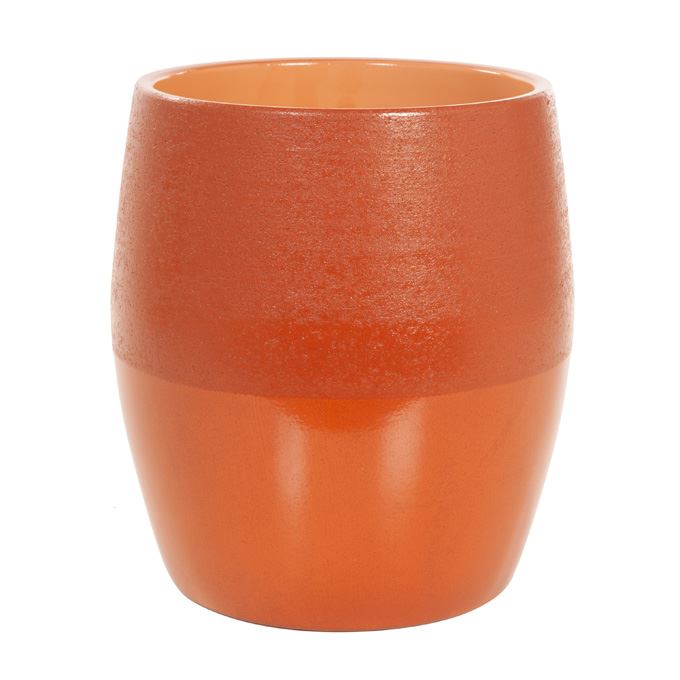 Bloempot terra geglazuurd