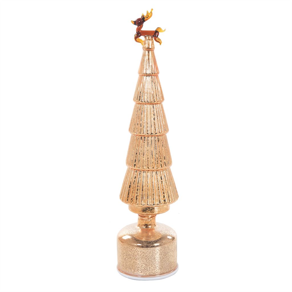 Kerstboom koper kleurig met hertje