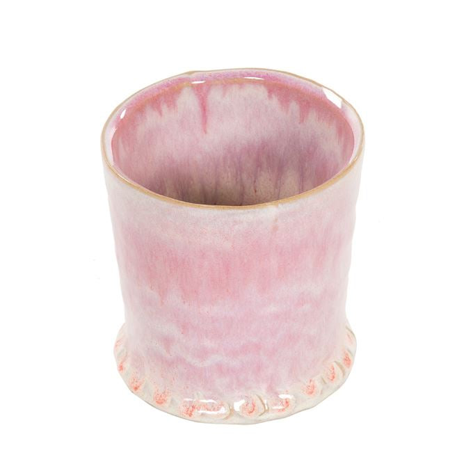 Bloempot roze met randje maat M