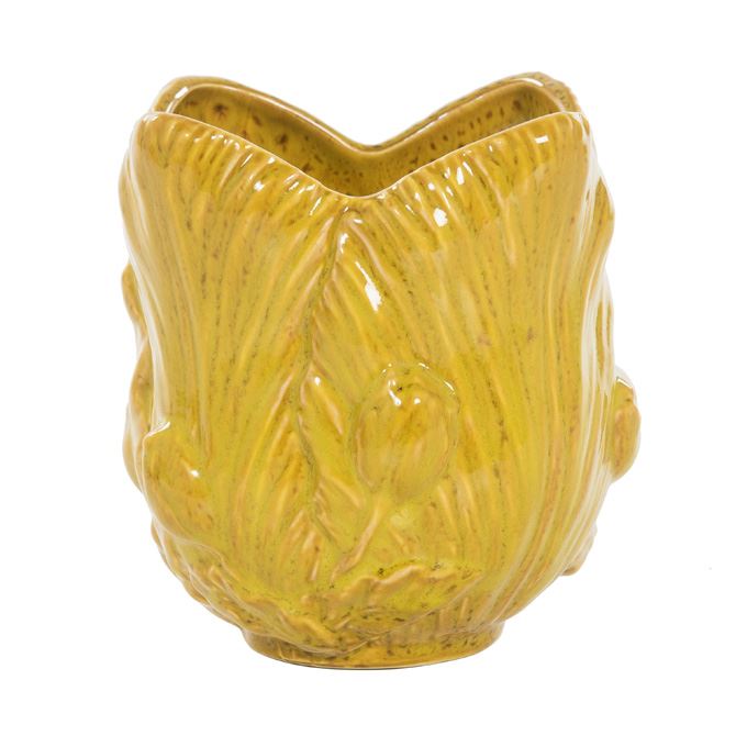 Bloempot geel bloemvorm