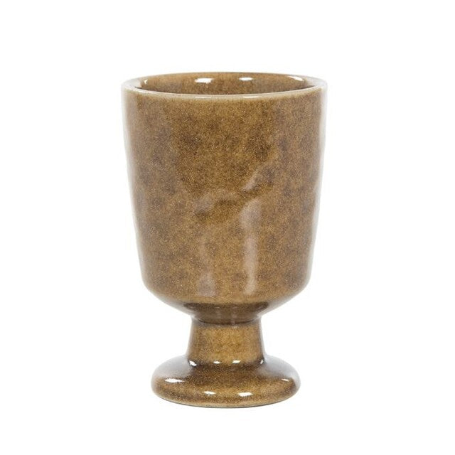 Bloempotje licht bruin op voet