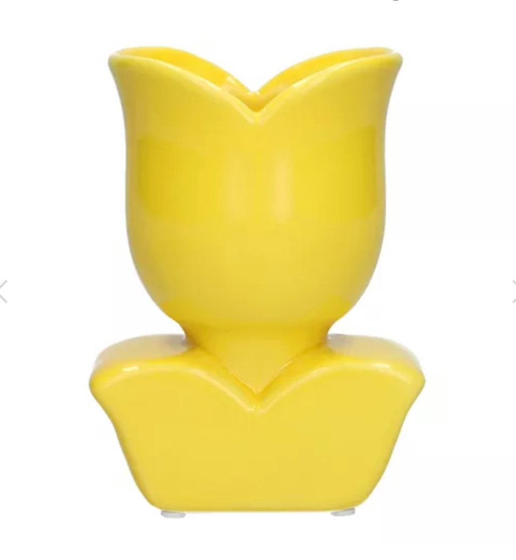 Bloempot geel bloemvorm