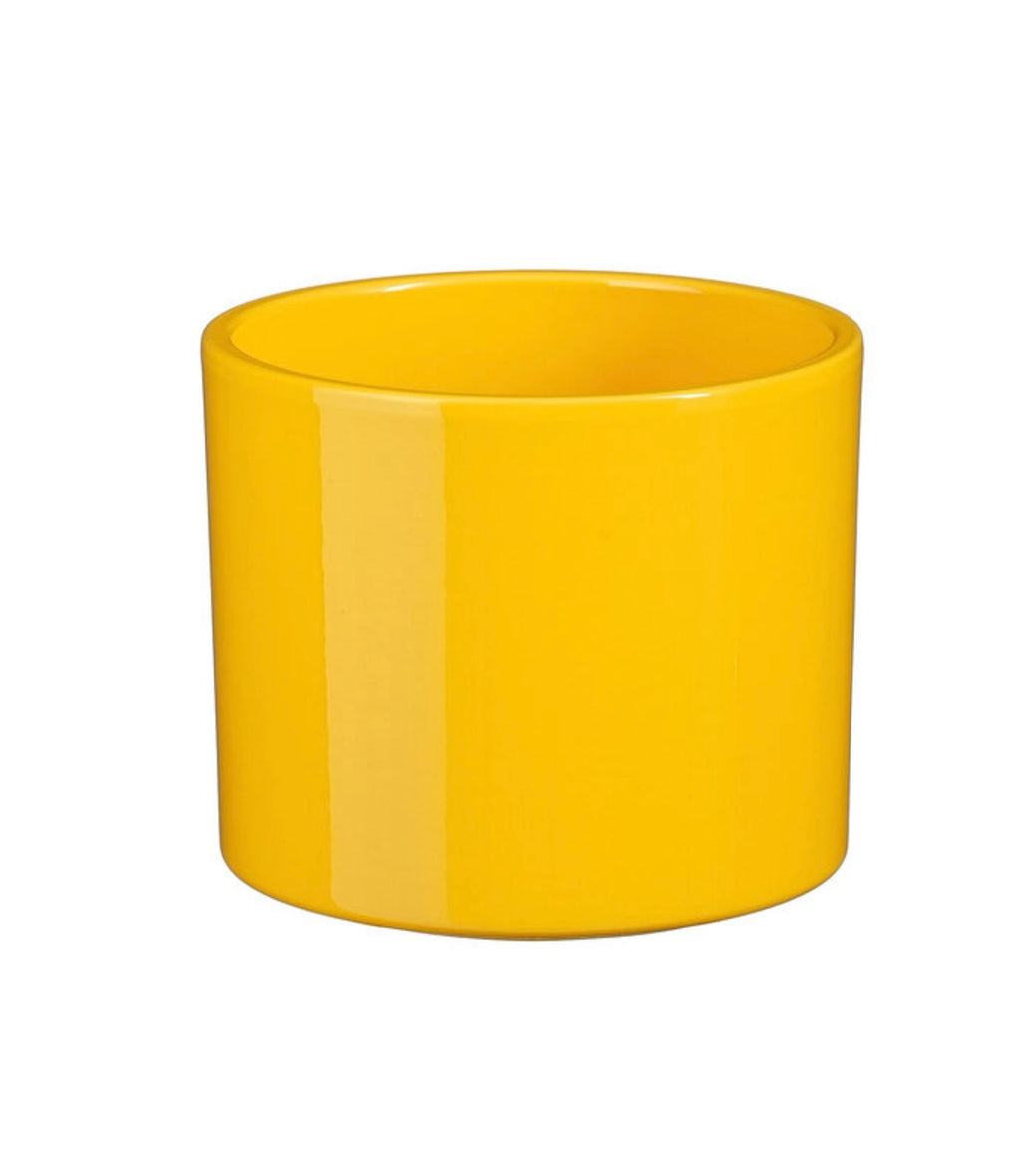 Bloempot geel maat S