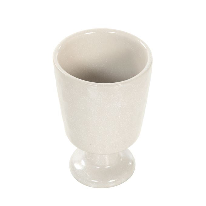 Bloempotje beige op voet