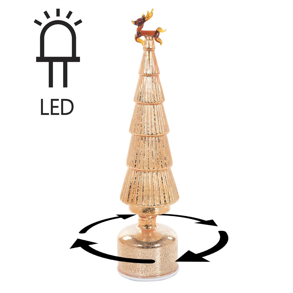 Kerstboom koper kleurig met hertje