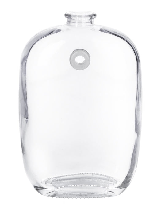 Muurvaasje doorzichtig glas met spijkergaatje, maat M