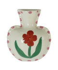 Wandvaasje bloem met roze rand