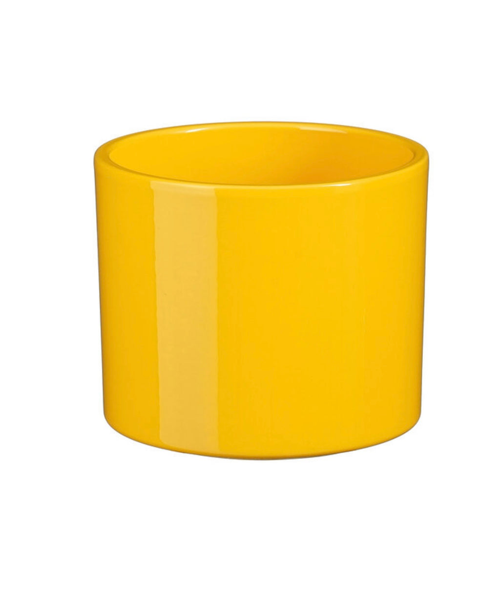 Bloempot geel maat M