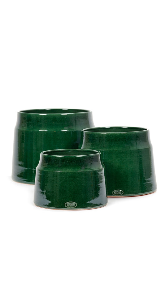 Serax - bloempot donker groen