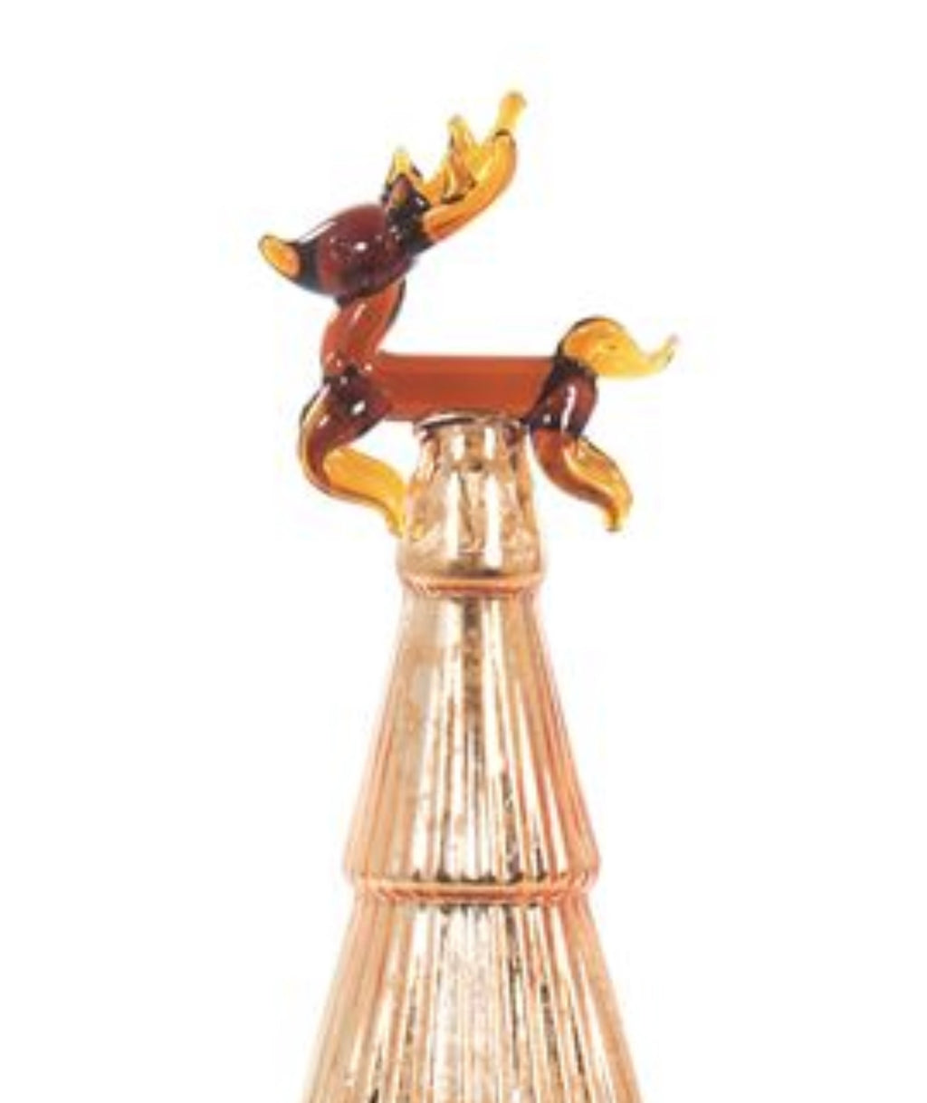 Kerstboom koper kleurig met hertje
