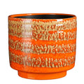 Bloempot oranje/beige