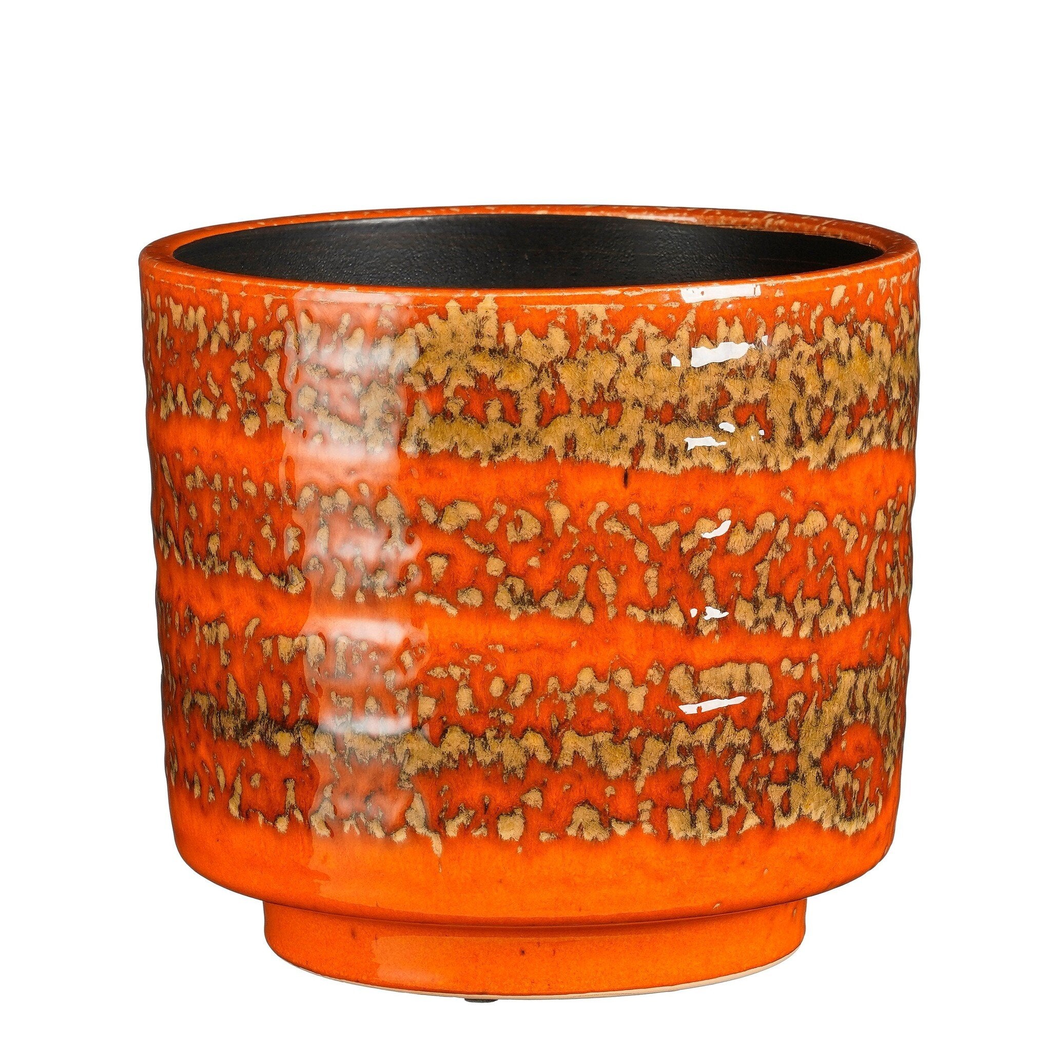 Bloempot oranje/beige