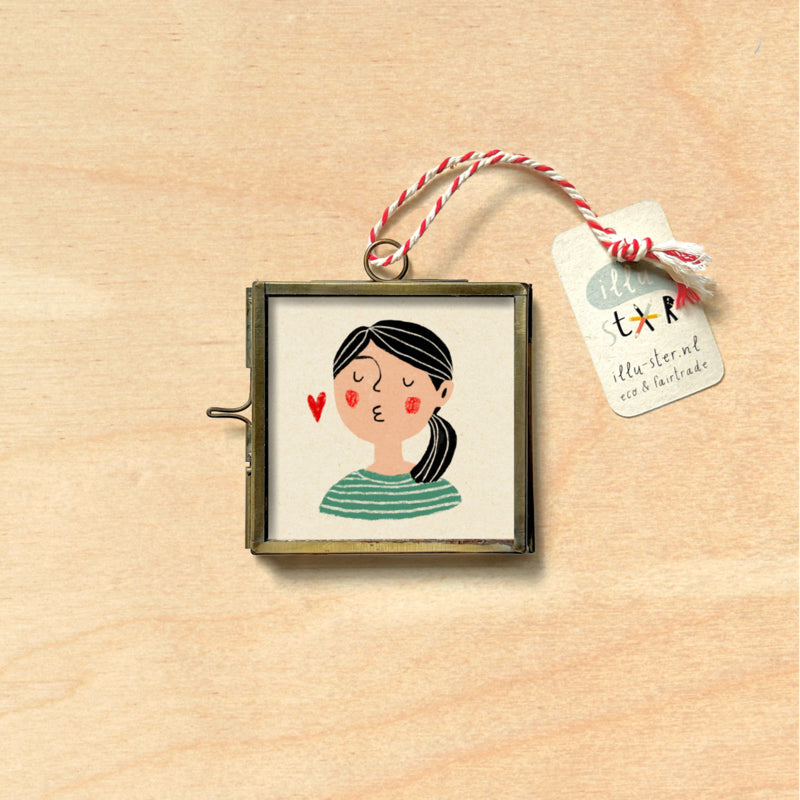 Mini lijstje met print zoen Illu-ster