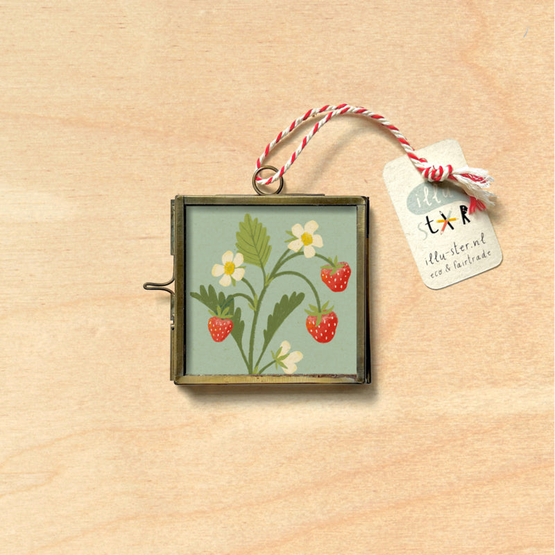Mini lijstje met print  aardbei Illu-ster