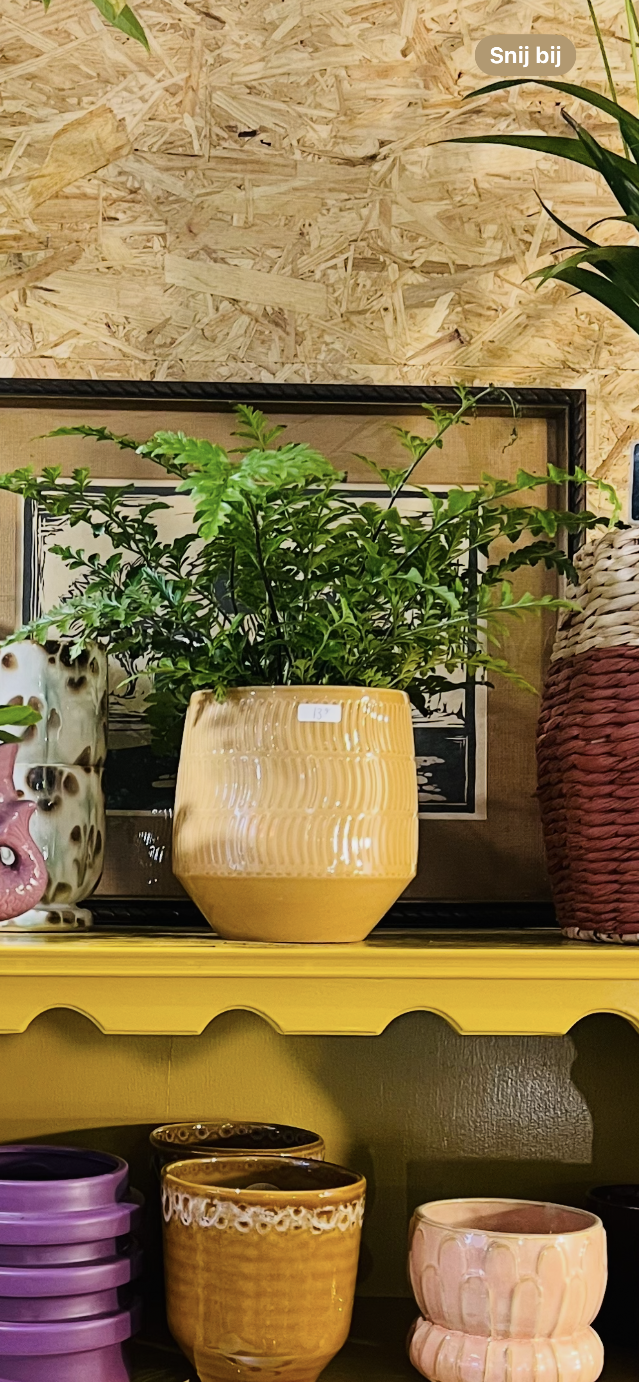 Bloempot oker/bruin kleur