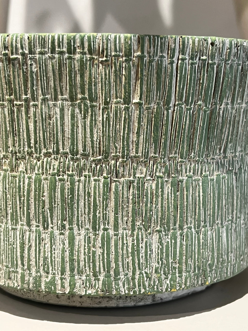 Bloempot groen met structuur