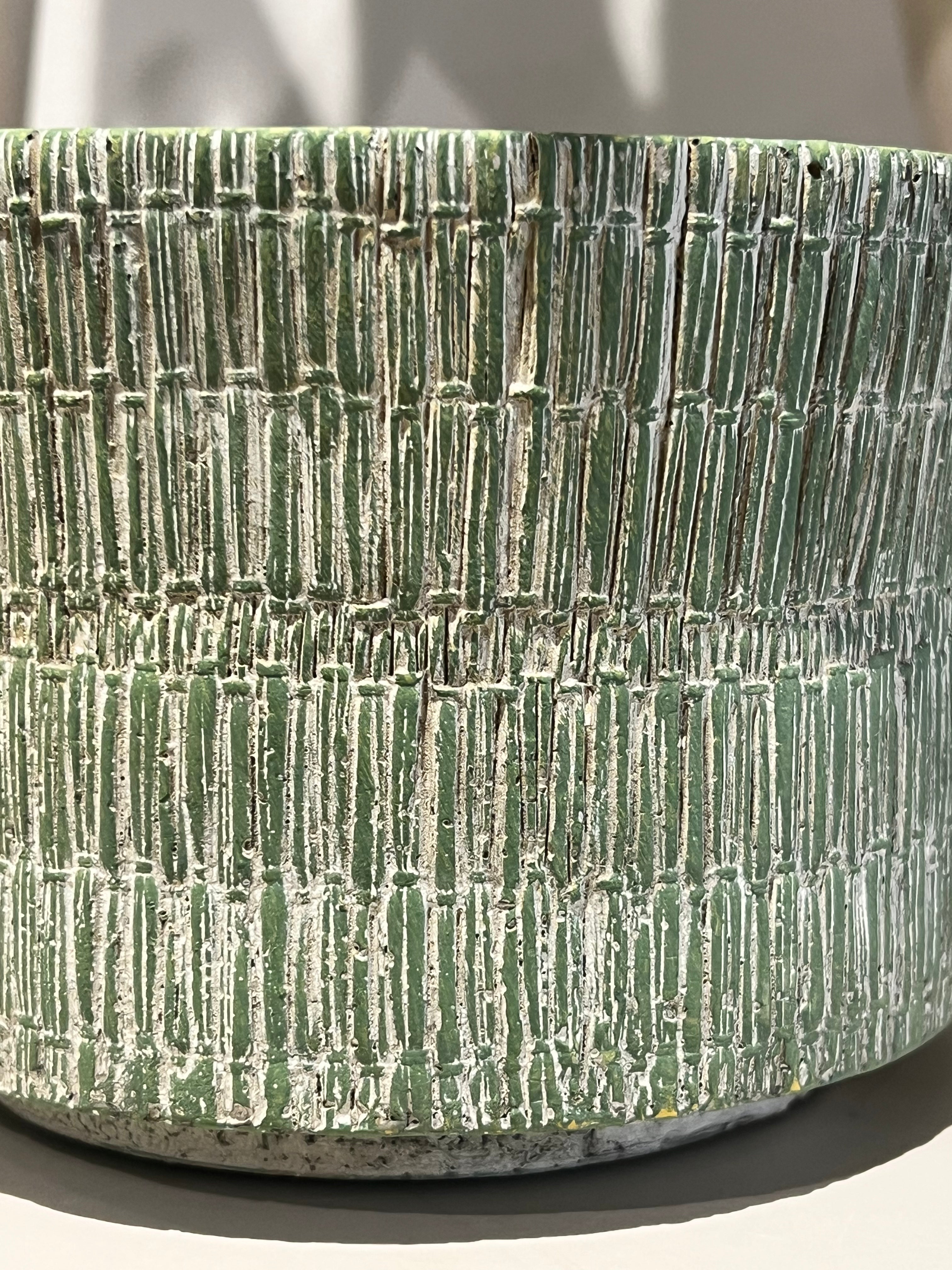 Bloempot groen met structuur