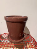 Bloempot purple met vaste schotel