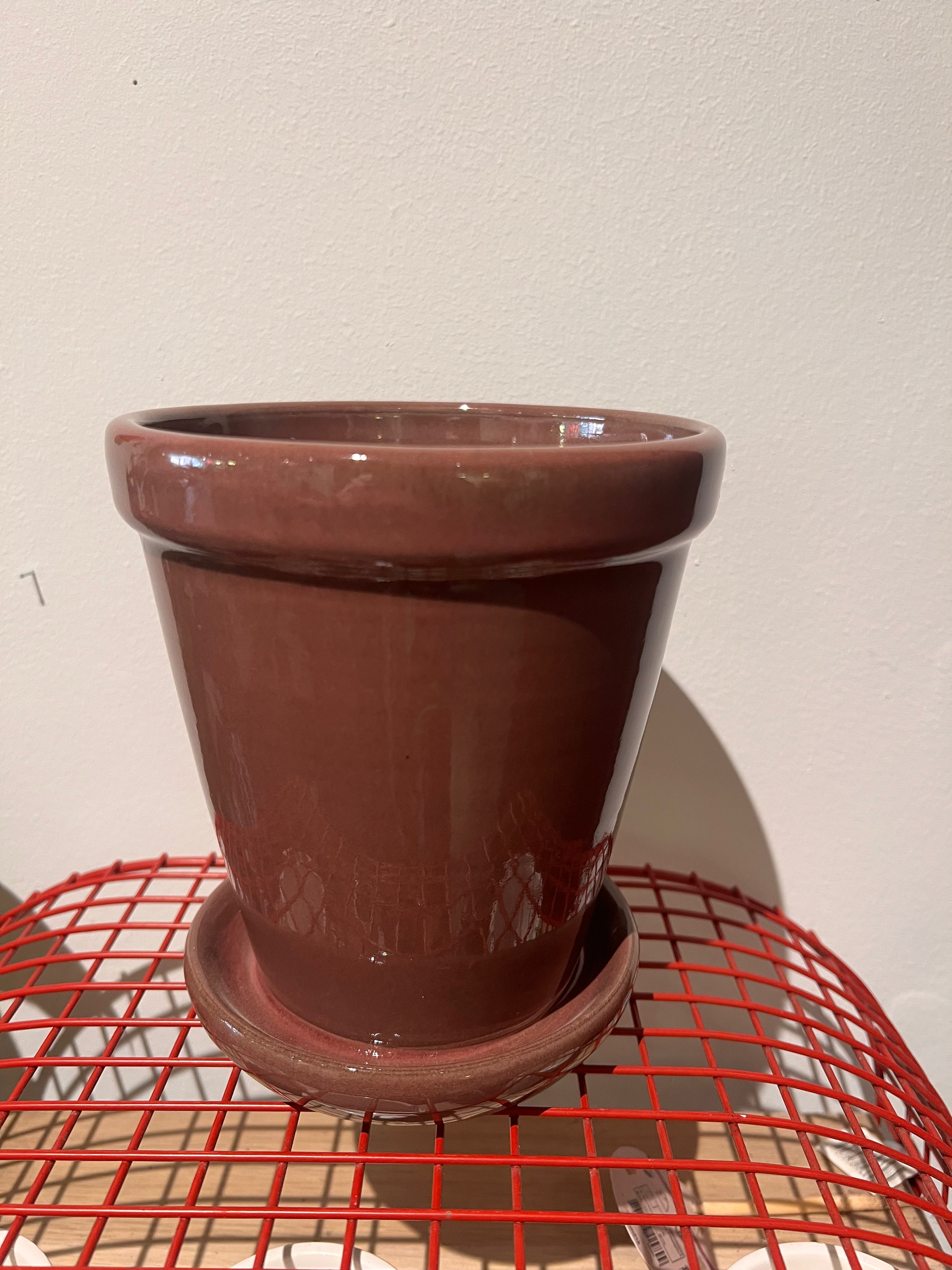 Bloempot purple met vaste schotel