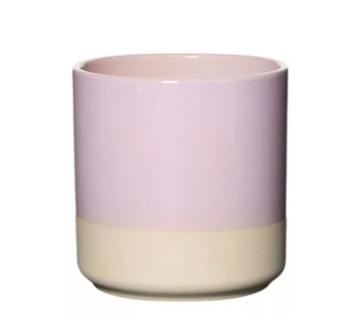 Bloempot roze met beige