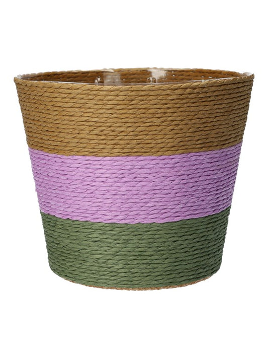 Rieten mand roze groen