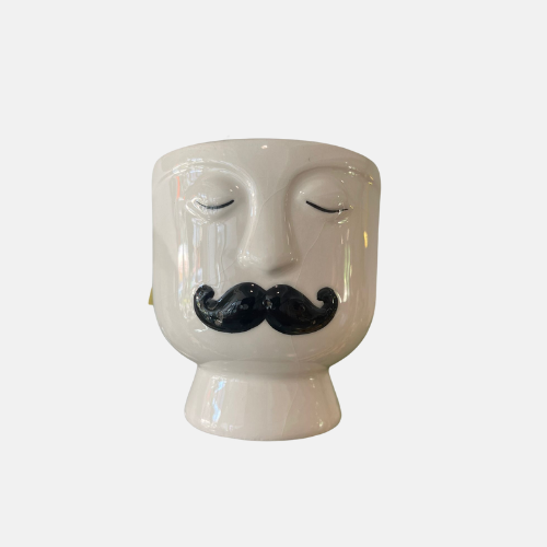 Hangpotje man met snor met magneet