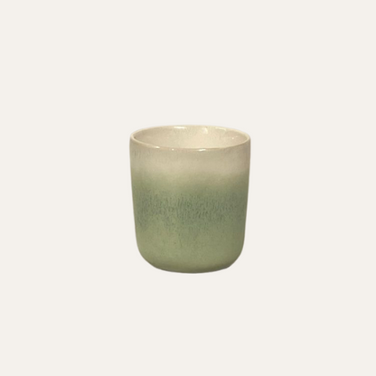 Bloempot mini groen wit