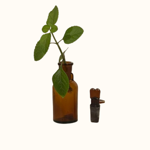 Stekflesje amberbruin